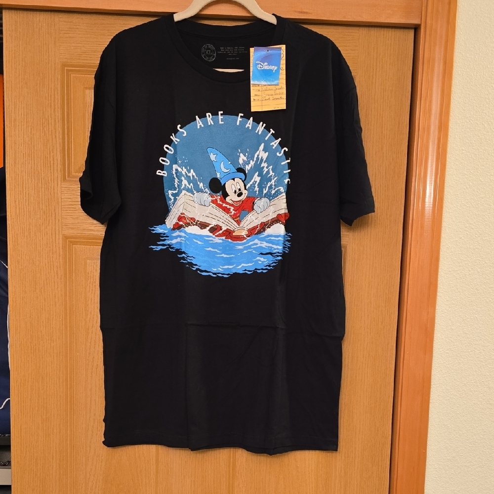 Disney Black and Blue Tee with Mickey Mouse Design